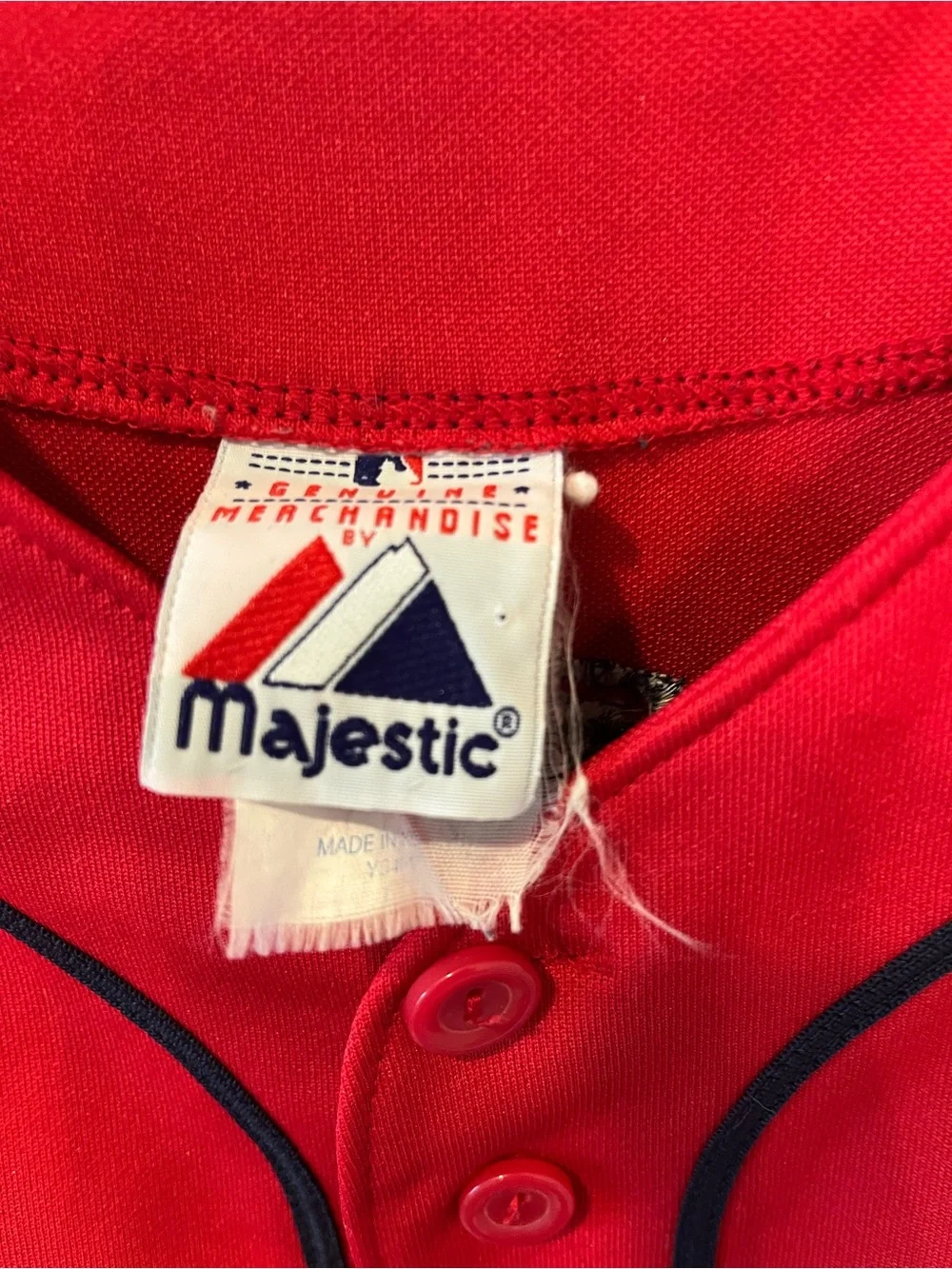 Majestic Red Kids Boston Red Sox Pajama Top with Black Trim